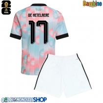 Maglie da calcio Belgio Charles De Ketelaere #17 Seconda Maglia Bambino Mondiali 2026  Manica Corta + Pantaloni corti)